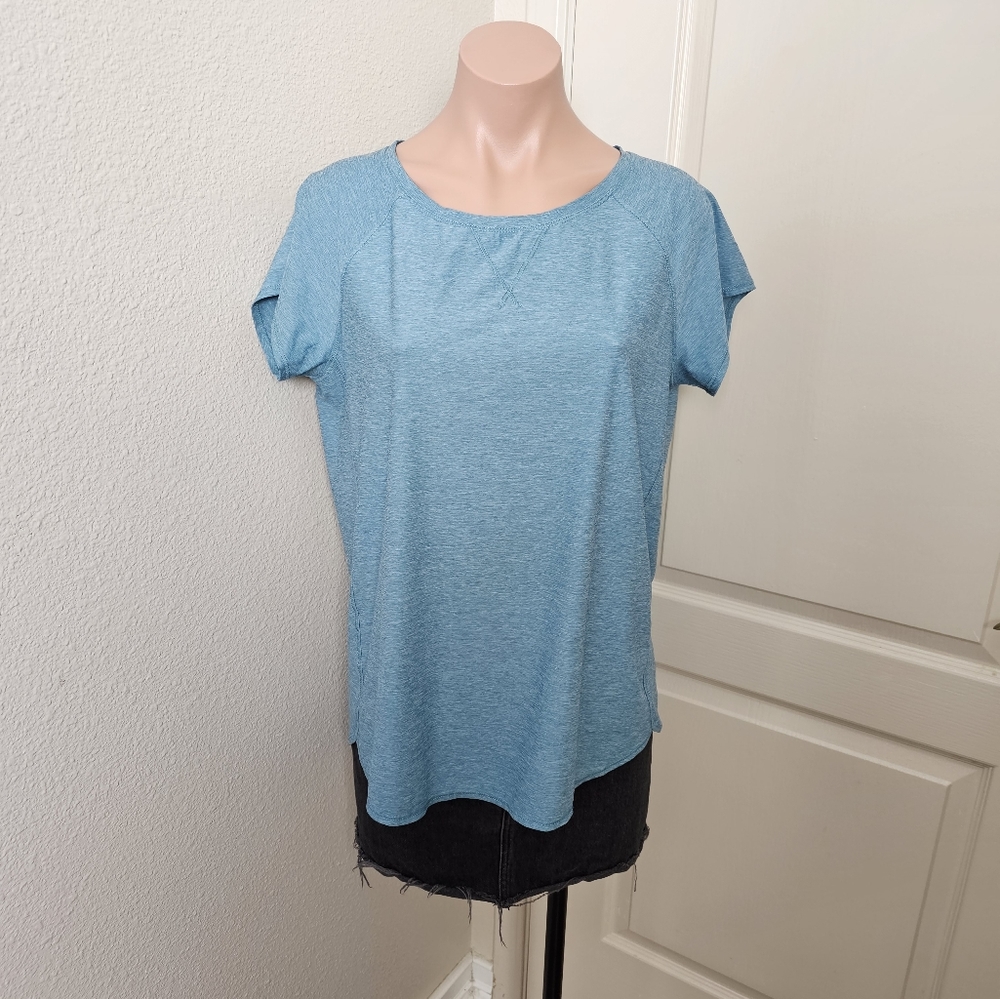 EUC Womens Eddie Bauer Blue Shirt Activewear Womens Size Large